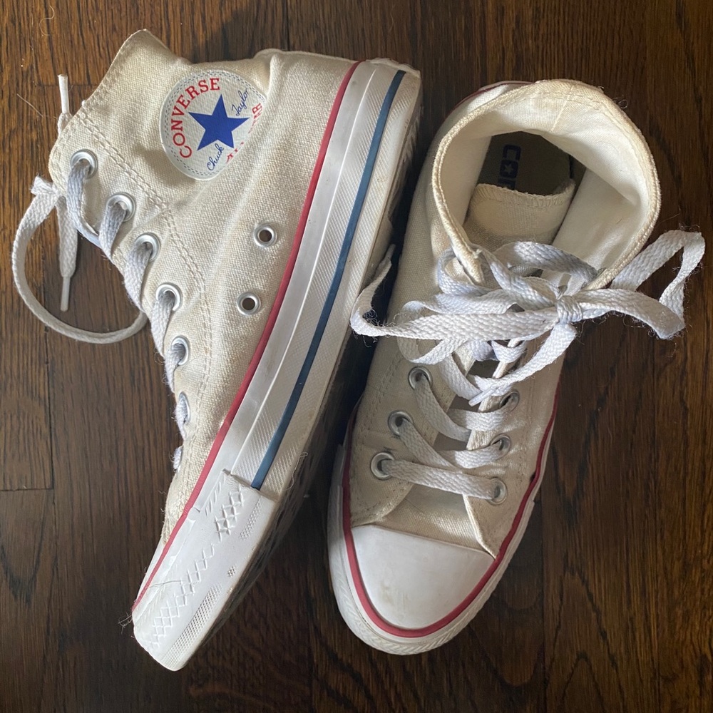 White Converse High Top Sneakers